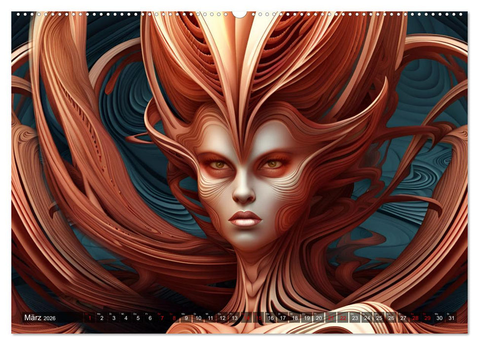 Fantasie Universum Schönheiten (CALVENDO Premium Wandkalender 2026)