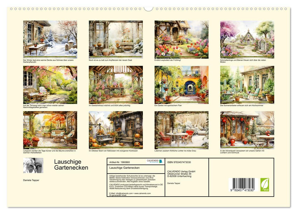 Lauschige Gartenecken (CALVENDO Premium Wandkalender 2026)