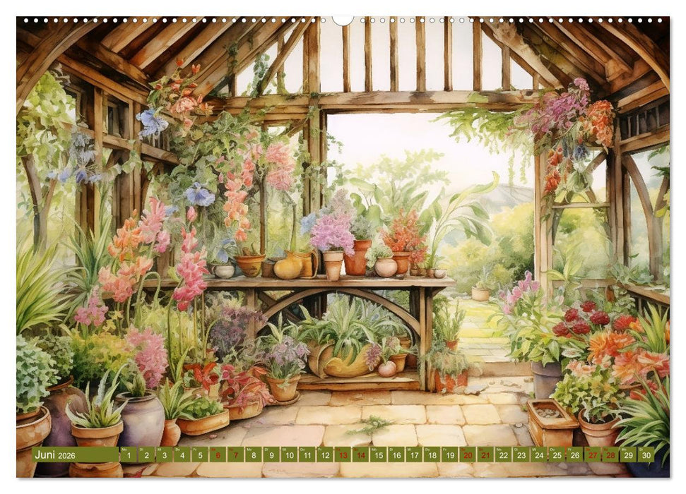 Lauschige Gartenecken (CALVENDO Premium Wandkalender 2026)