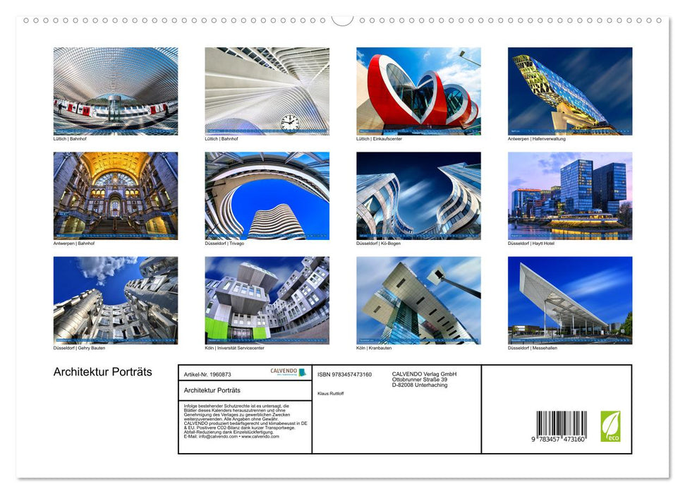 Architektur Porträts (CALVENDO Premium Wandkalender 2026)