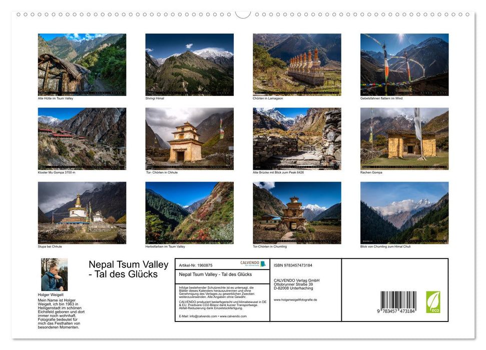 Nepal Tsum Valley - Tal des Glücks (CALVENDO Premium Wandkalender 2026)