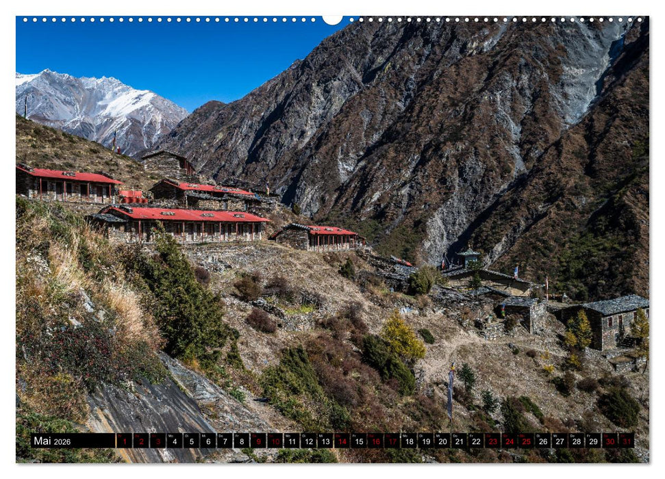 Nepal Tsum Valley - Tal des Glücks (CALVENDO Premium Wandkalender 2026)