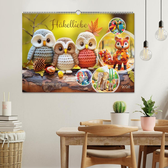 Häkelliebe - Fantasie in Maschen einfangen (CALVENDO Wandkalender 2026)