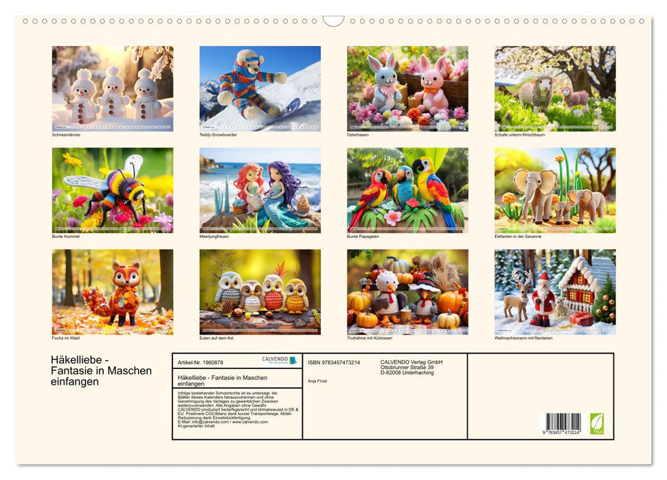 Häkelliebe - Fantasie in Maschen einfangen (CALVENDO Wandkalender 2026)