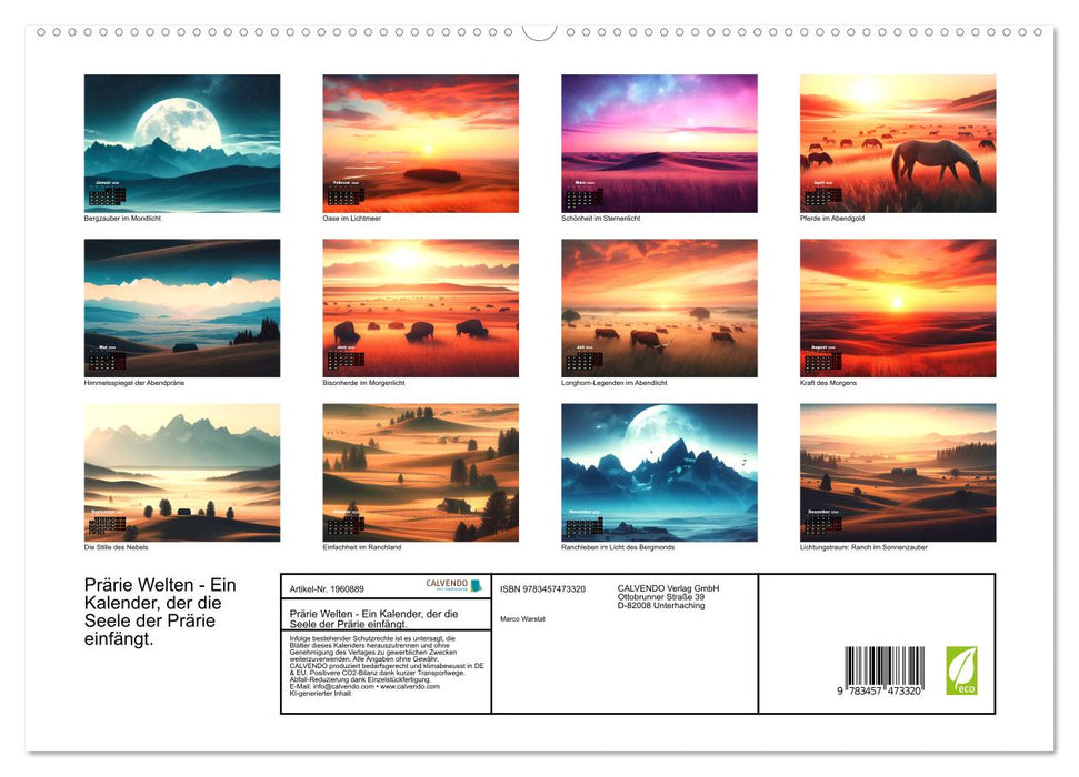 Prärie Welten - Ein Kalender, der die Seele der Prärie einfängt. (CALVENDO Premium Wandkalender 2026)