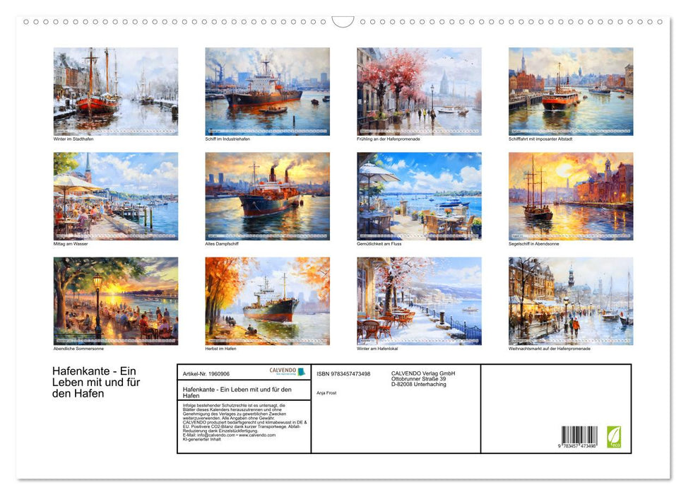 Hafenkante - Ein Leben mit und für den Hafen (CALVENDO Wandkalender 2026)