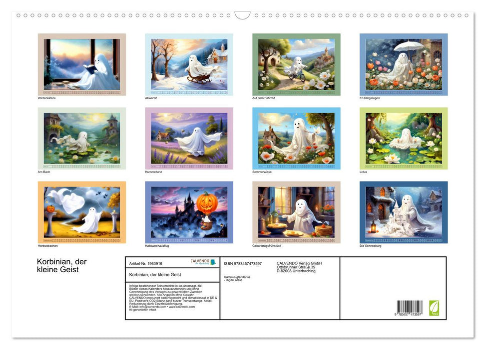 Korbinian, der kleine Geist (CALVENDO Wandkalender 2026)