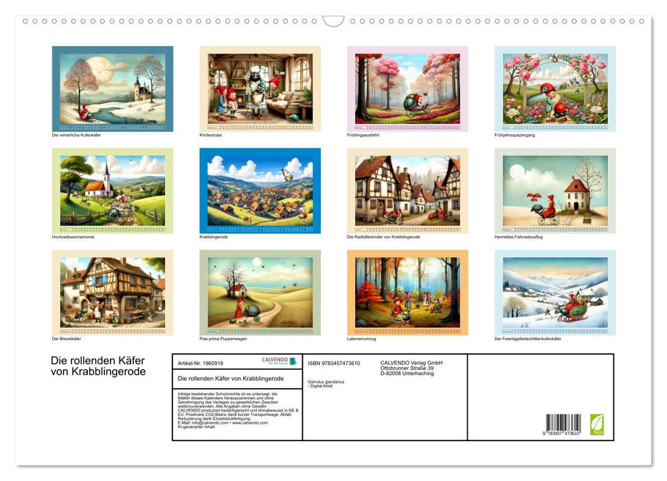 Die rollenden Käfer von Krabblingerode (CALVENDO Wandkalender 2026)