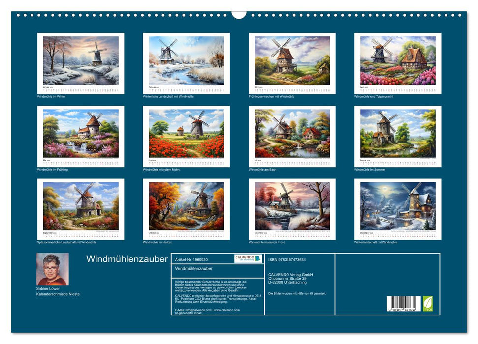 Windmühlenzauber (CALVENDO Wandkalender 2026)