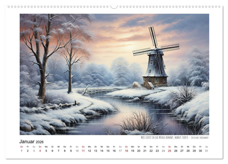 Windmühlenzauber (CALVENDO Wandkalender 2026)