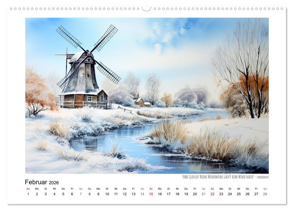 Windmühlenzauber (CALVENDO Wandkalender 2026)