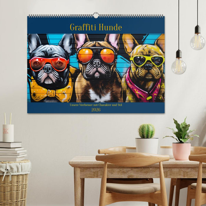 Graffiti Hunde (CALVENDO Wandkalender 2026)