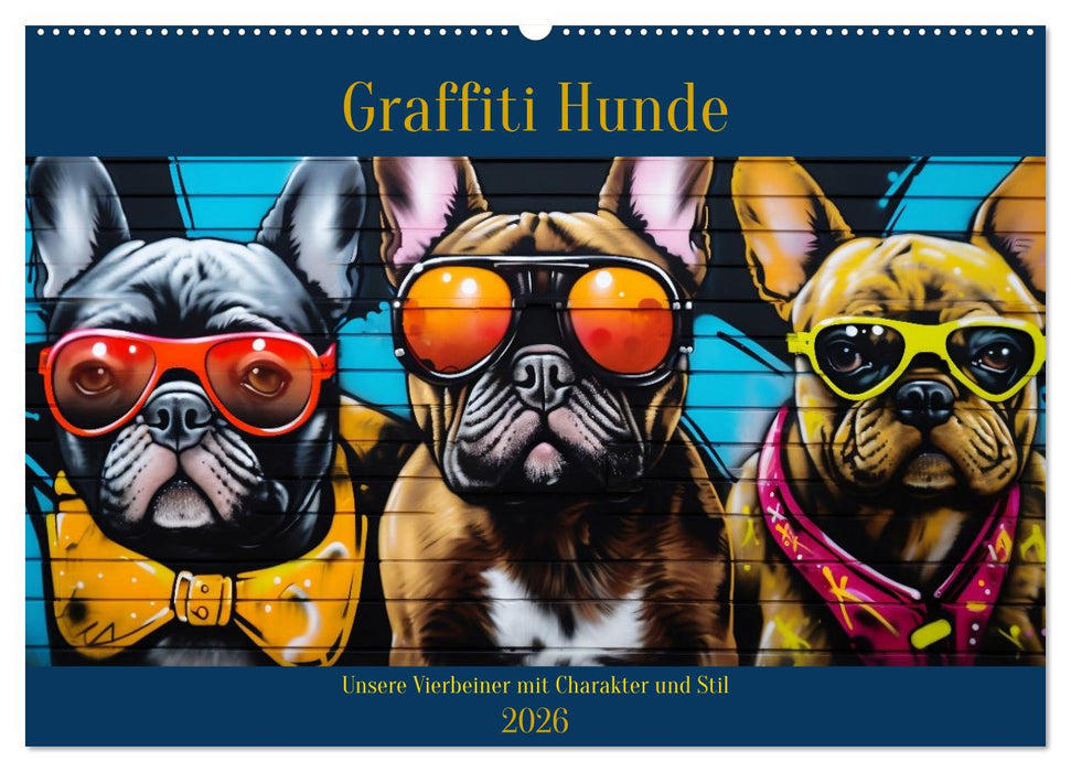 Graffiti Hunde (CALVENDO Wandkalender 2026)