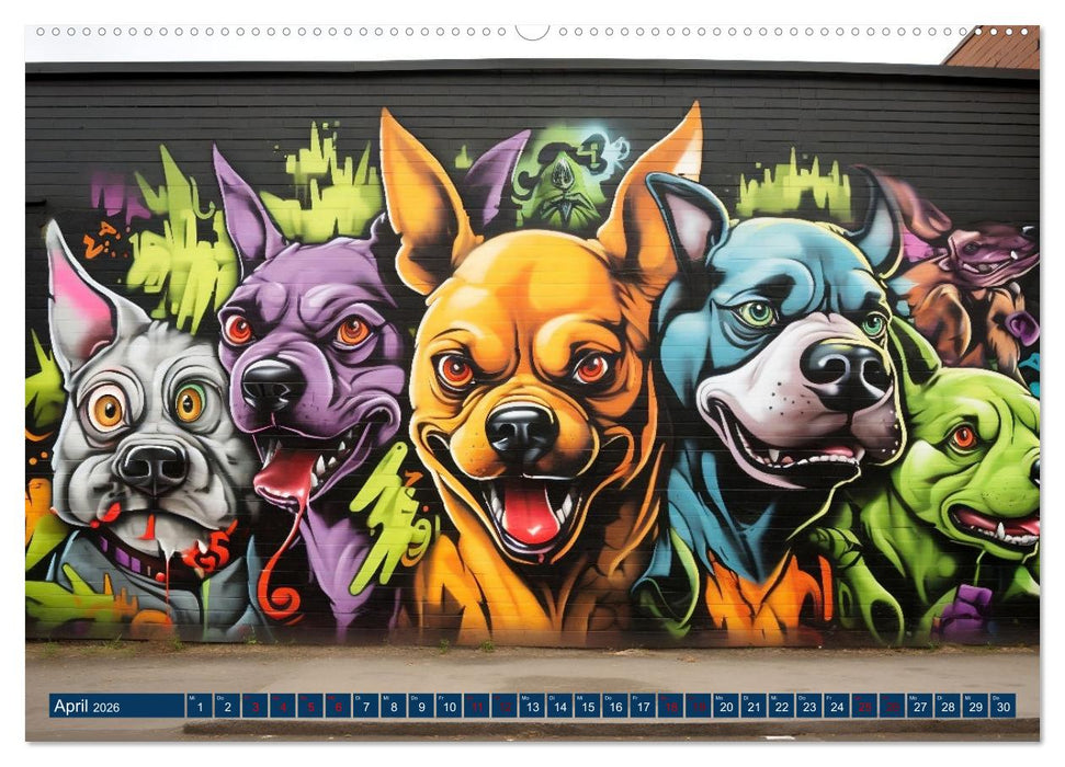 Graffiti Hunde (CALVENDO Wandkalender 2026)