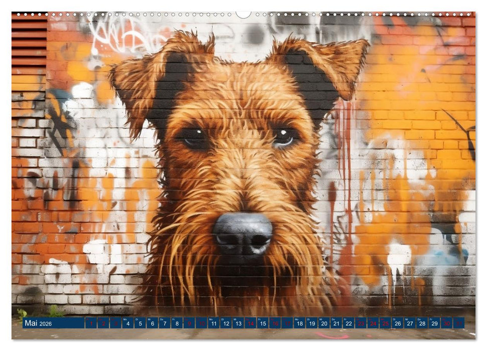 Graffiti Hunde (CALVENDO Wandkalender 2026)