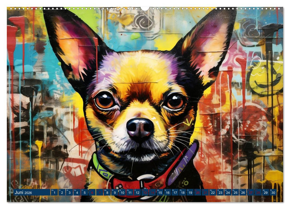 Graffiti Hunde (CALVENDO Wandkalender 2026)