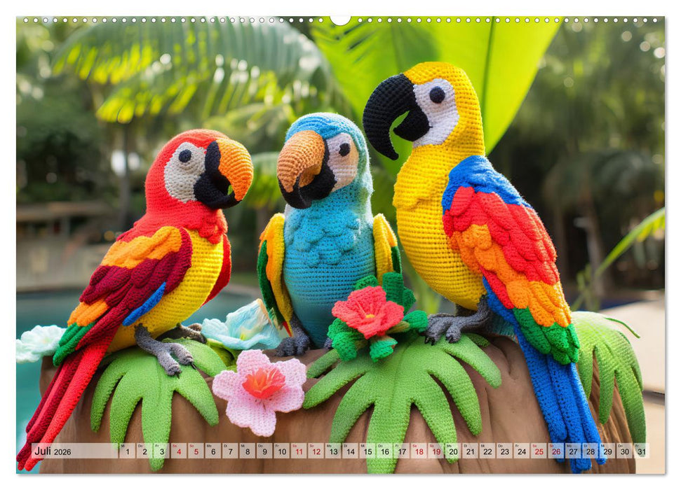 Häkelliebe - Fantasie in Maschen einfangen (CALVENDO Premium Wandkalender 2026)