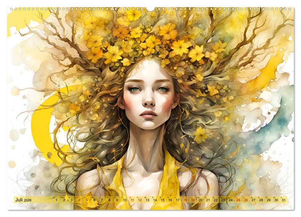 Baum-Prinzessinnen (CALVENDO Premium Wandkalender 2026)