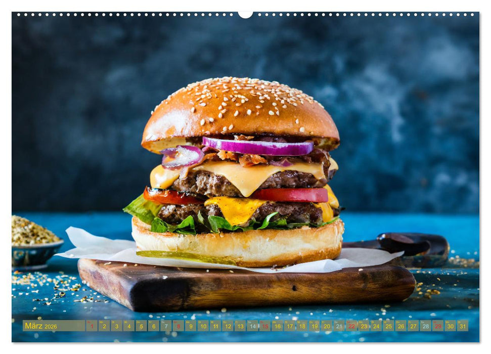 Unsere Burger Deluxe (CALVENDO Premium Wandkalender 2026)