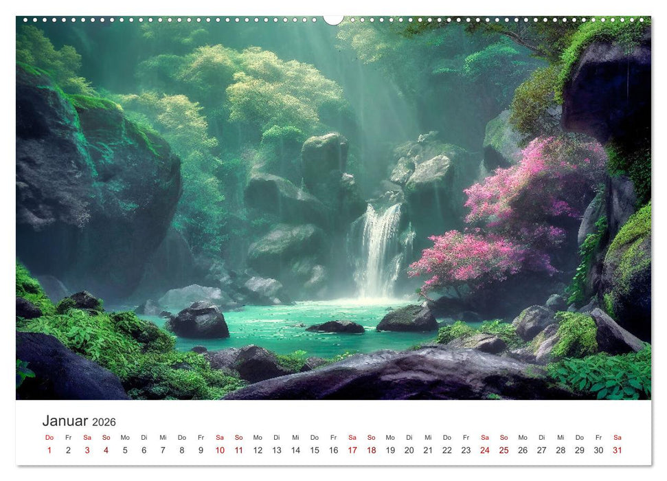 Kaskaden - Die Poesie des Wassers (CALVENDO Premium Wandkalender 2026)