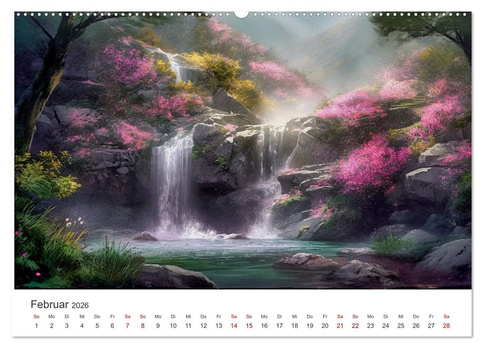 Kaskaden - Die Poesie des Wassers (CALVENDO Premium Wandkalender 2026)