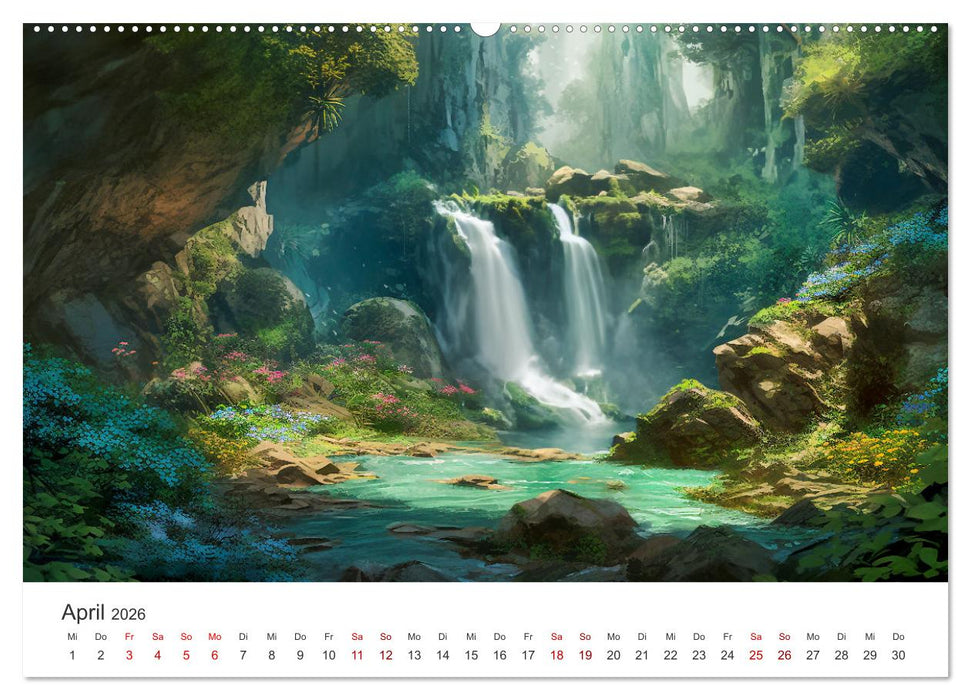 Kaskaden - Die Poesie des Wassers (CALVENDO Premium Wandkalender 2026)