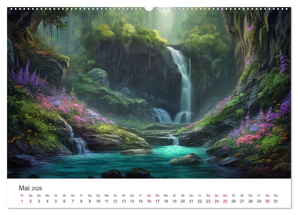 Kaskaden - Die Poesie des Wassers (CALVENDO Premium Wandkalender 2026)
