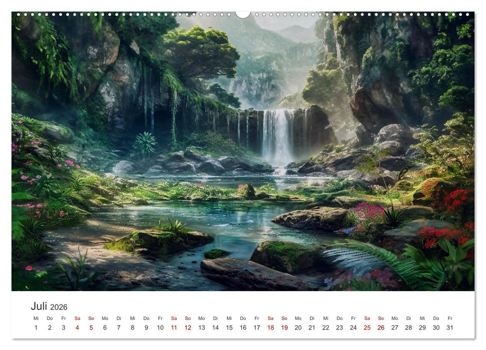 Kaskaden - Die Poesie des Wassers (CALVENDO Premium Wandkalender 2026)