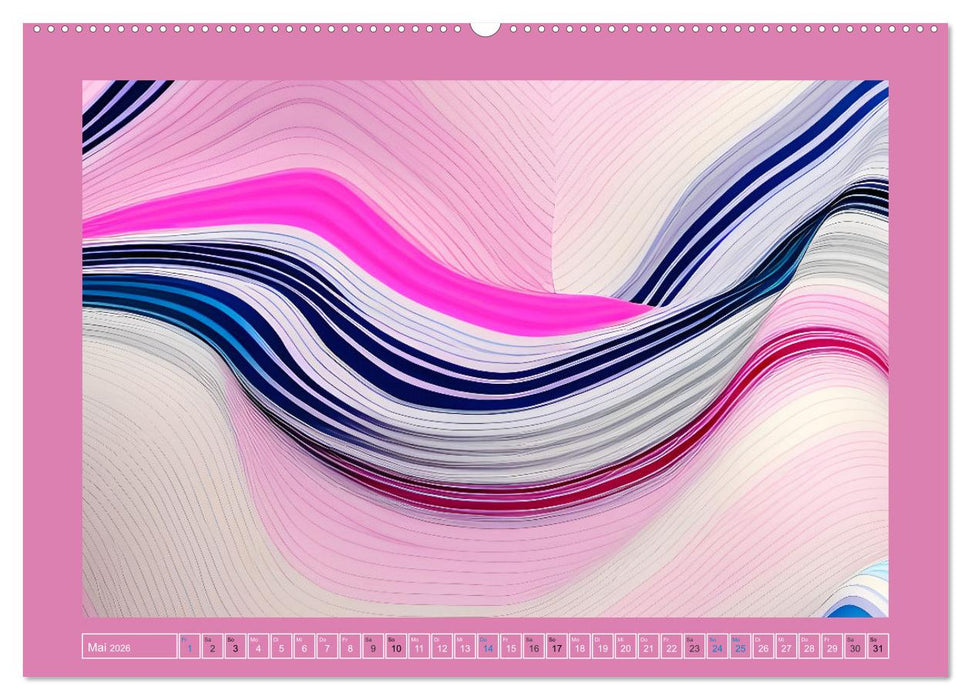 Farbenfrohe Marmorierungen (CALVENDO Wandkalender 2026)