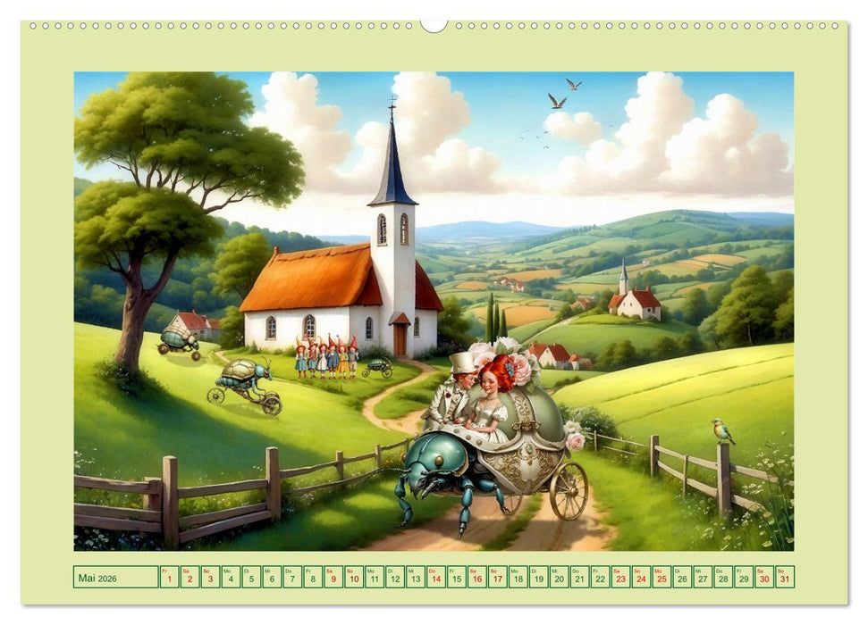 Die rollenden Käfer von Krabblingerode (CALVENDO Premium Wandkalender 2026)