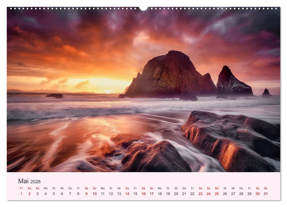 Sturmgetrieben - Der wilde Küstenkalender (CALVENDO Wandkalender 2026)
