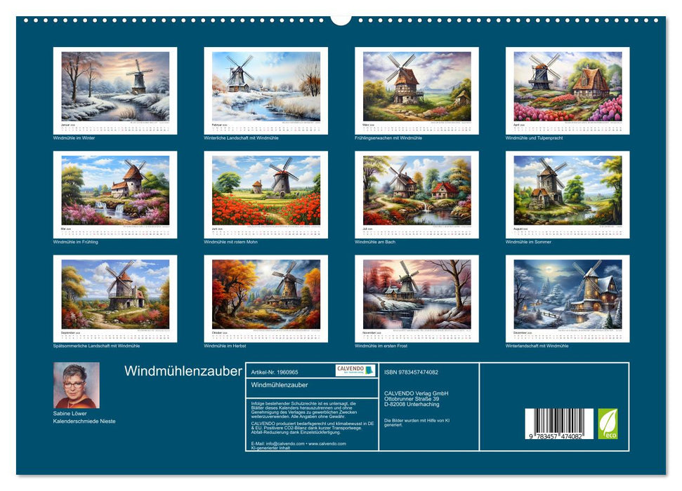 Windmühlenzauber (CALVENDO Premium Wandkalender 2026)