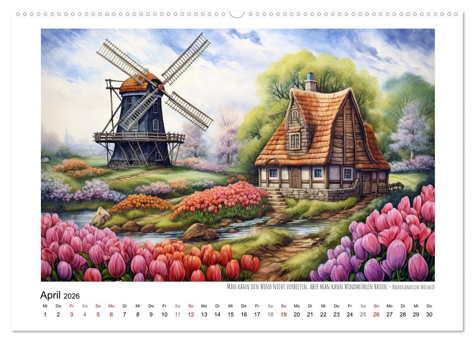 Windmühlenzauber (CALVENDO Premium Wandkalender 2026)