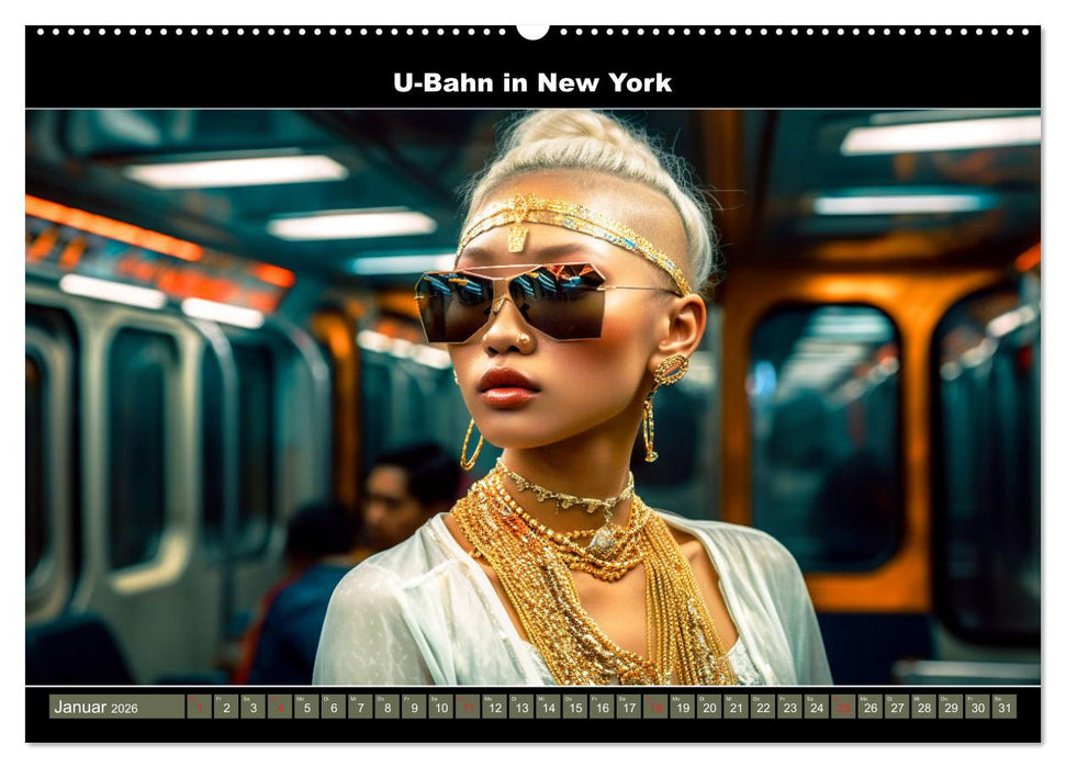Model-Shooting weltweit mit der künstlichen Intelligenz (CALVENDO Wandkalender 2026)