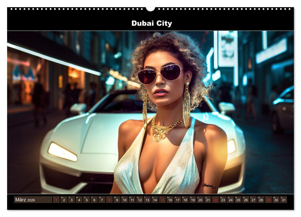 Model-Shooting weltweit mit der künstlichen Intelligenz (CALVENDO Wandkalender 2026)