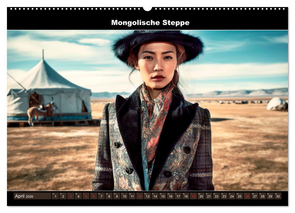 Model-Shooting weltweit mit der künstlichen Intelligenz (CALVENDO Wandkalender 2026)