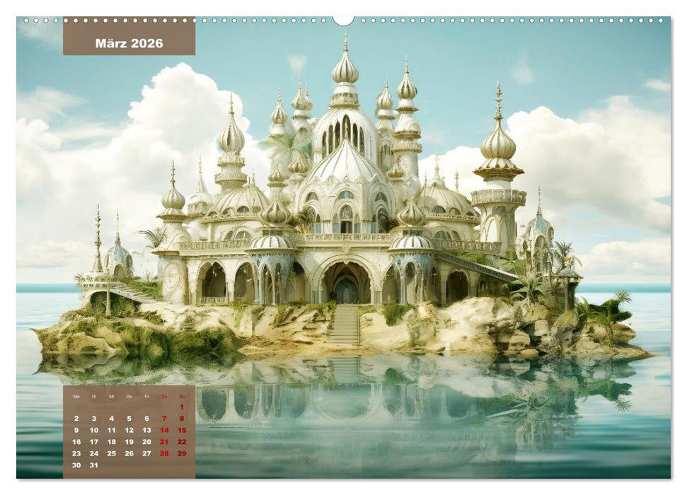 Exotische Paläste (CALVENDO Premium Wandkalender 2026)
