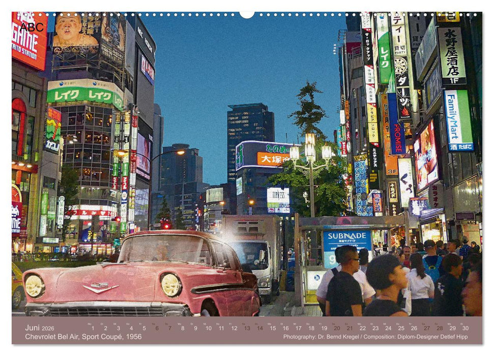 Oldtimer auf 5 Kontinenten (CALVENDO Premium Wandkalender 2026)