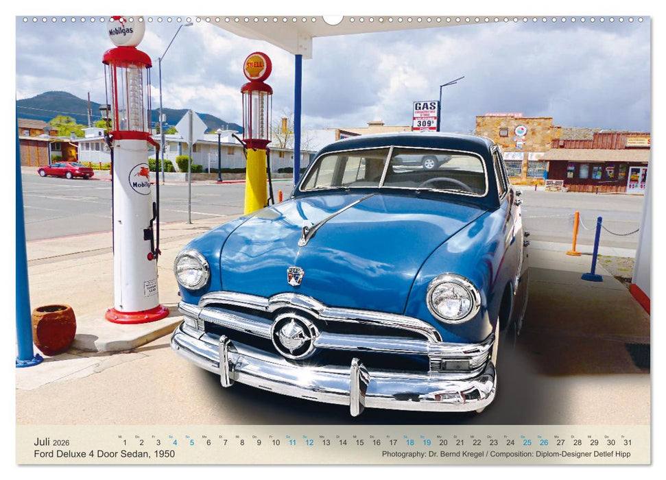Oldtimer auf 5 Kontinenten (CALVENDO Premium Wandkalender 2026)