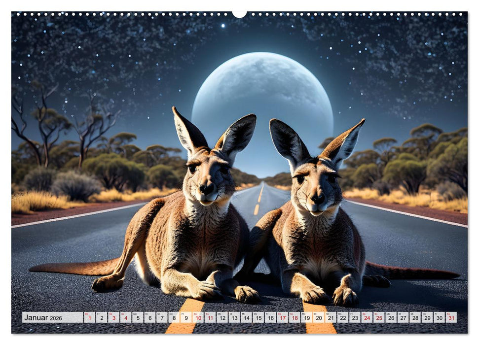 Die Welt der Kängurus (CALVENDO Wandkalender 2026)