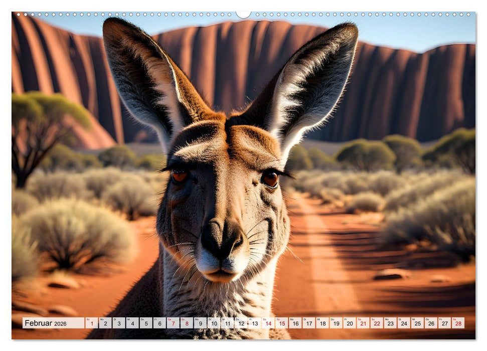 Die Welt der Kängurus (CALVENDO Wandkalender 2026)