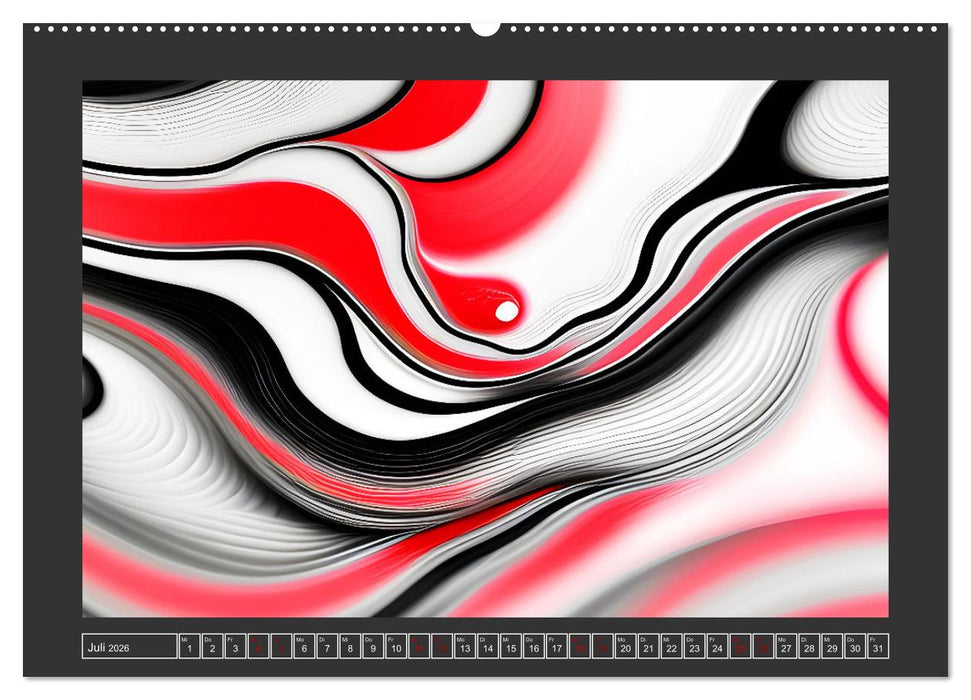 Farbenfrohe Marmorierungen (CALVENDO Premium Wandkalender 2026)