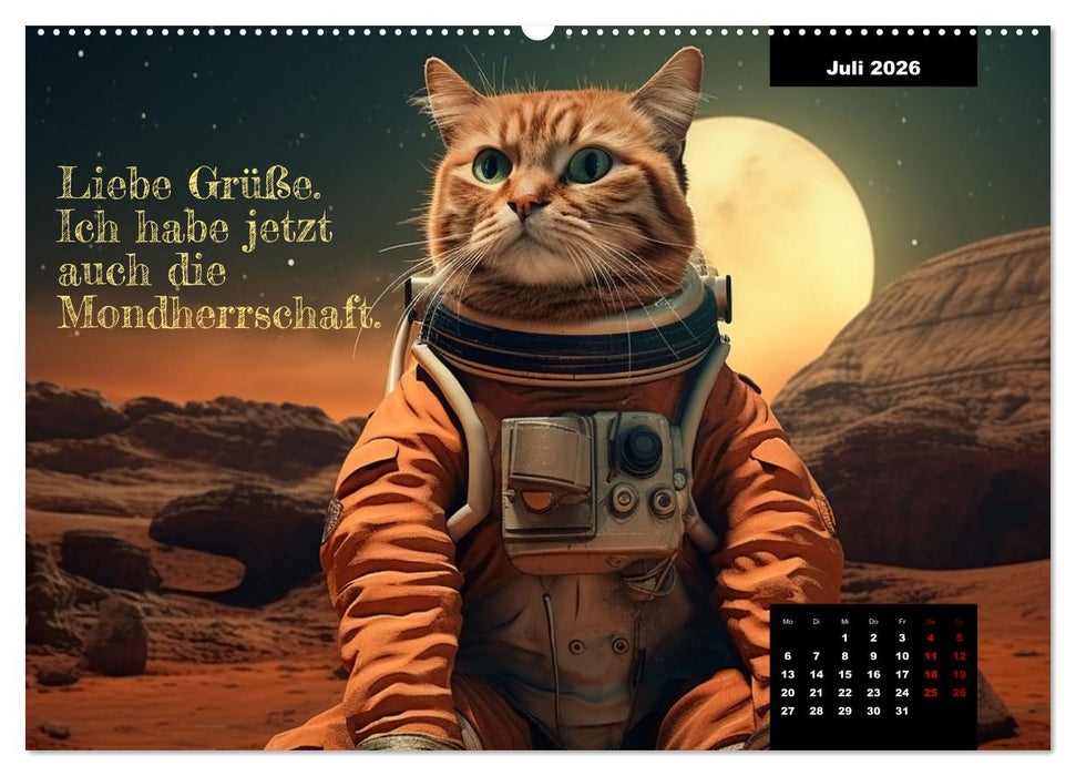 Katzen können alles, außer traurig. (CALVENDO Premium Wandkalender 2026)