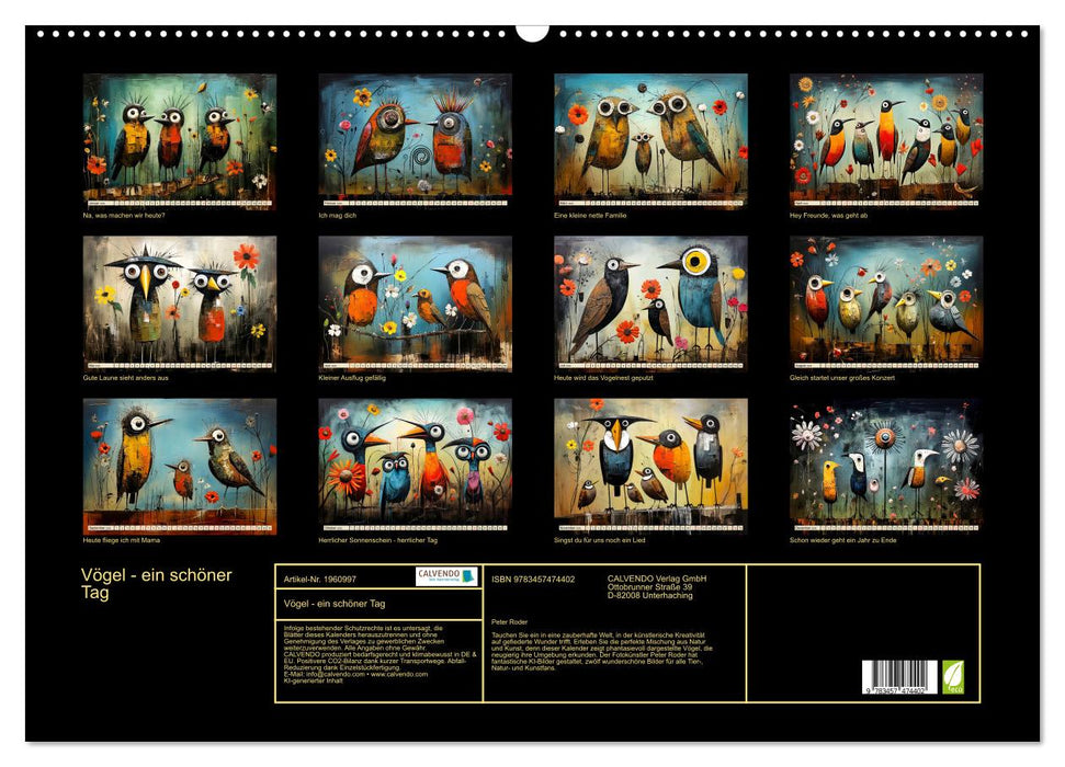Vögel - ein schöner Tag (CALVENDO Wandkalender 2026)