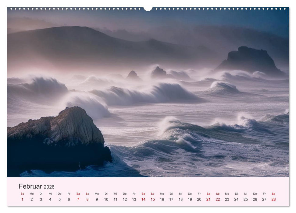 Sturmgetrieben - Der wilde Küstenkalender (CALVENDO Premium Wandkalender 2026)