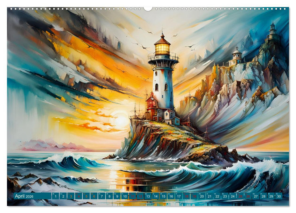 Einsame Wächter Leuchttürme (CALVENDO Premium Wandkalender 2026)
