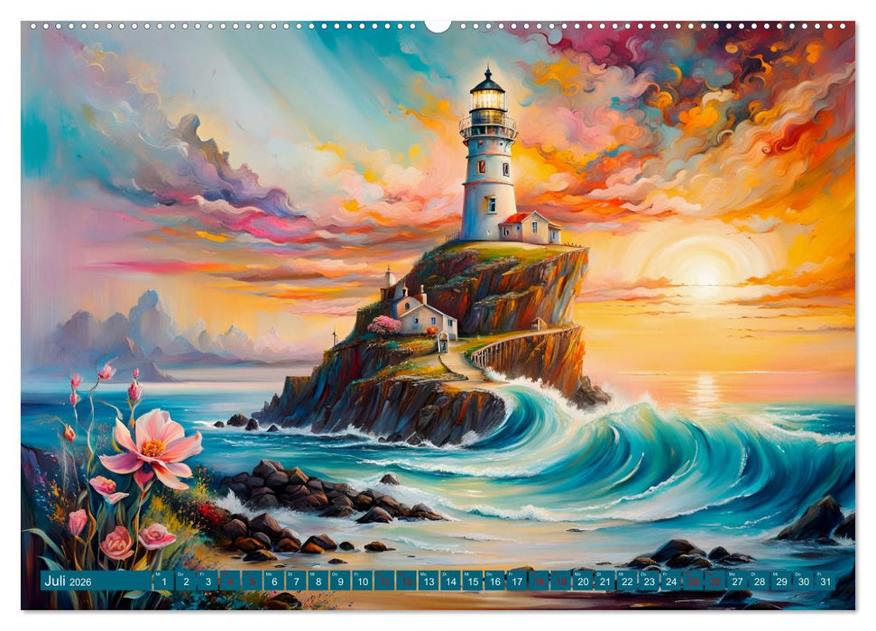Einsame Wächter Leuchttürme (CALVENDO Premium Wandkalender 2026)