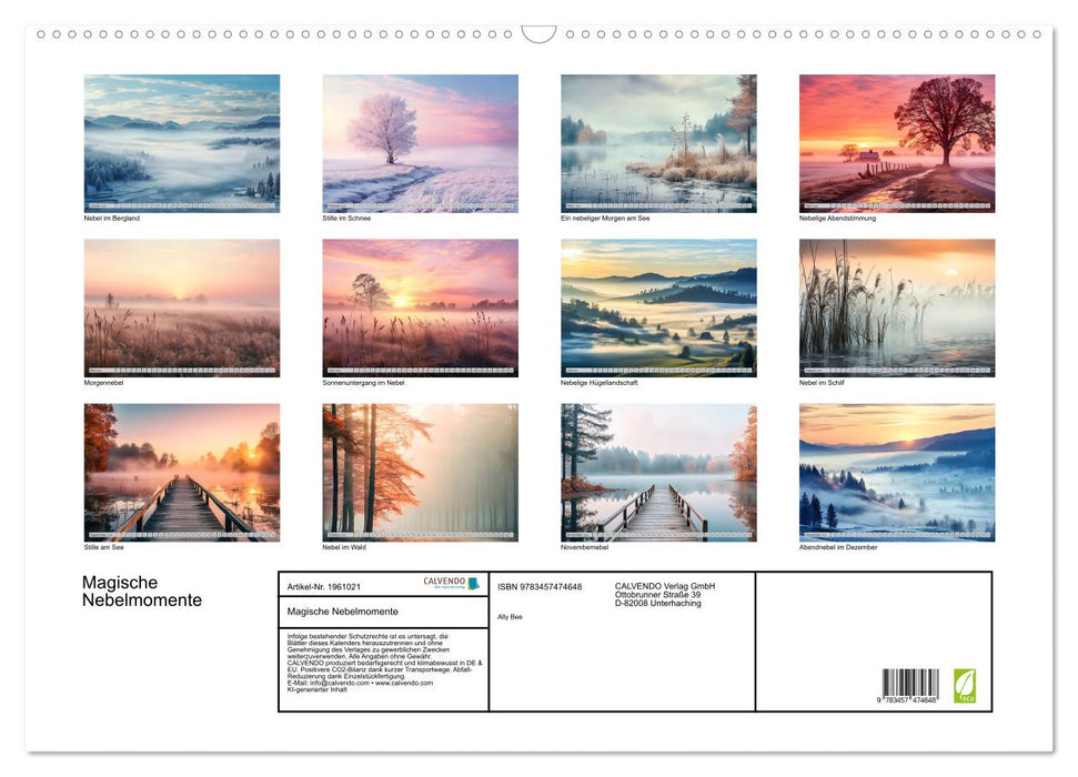 Magische Nebelmomente (CALVENDO Wandkalender 2026)