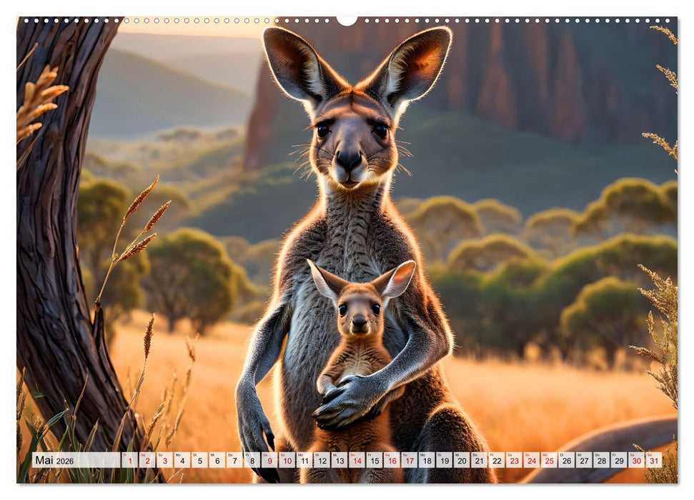 Die Welt der Kängurus (CALVENDO Premium Wandkalender 2026)