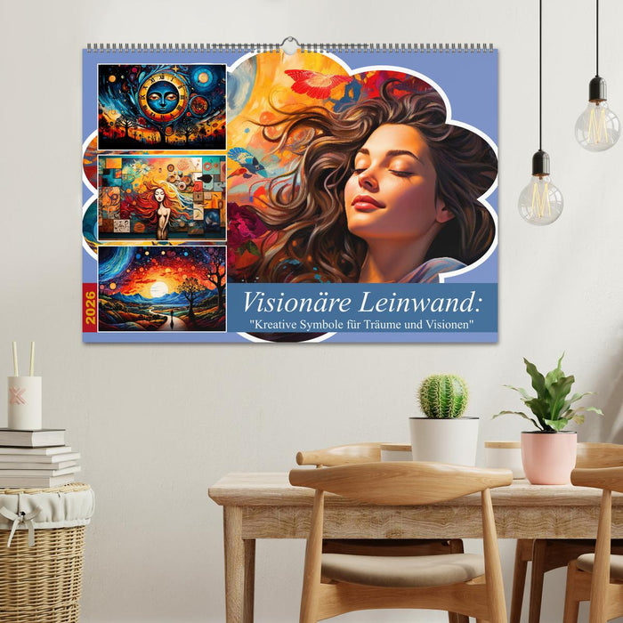 Visionäre Leinwand: Kreative Symbole für Träume und Visionen (CALVENDO Wandkalender 2026)